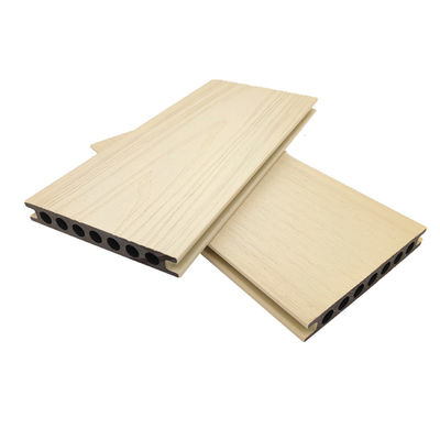 Pavimentazione per esterni in composito WPC spazzolato anti UV per balcone bianco riso