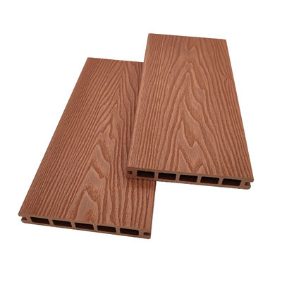 Pavimentazione esterna antiscivolo per patio con venature del legno in rilievo 3D WPC
