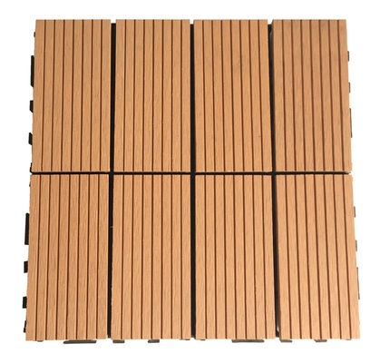Piastrelle per pavimenti in legno composito WPC in plastica per balcone da giardino per terrazza 12 piedi