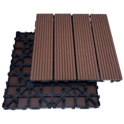 Plancia per pavimentazione in piastrelle da giardino in legno composito Wpc da 500x500 mm