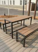 Mobili da giardino in WPC molto venduti - Tavolo da esterno commerciale con panca abbinata