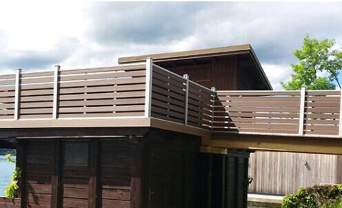 Pannello di recinzione WPC con finitura opaca facile da pulire per il cortile dell'ufficio