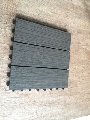 Piastrelle per esterni in WPC per la casa, 30x30 cm, durevoli pavimenti fai-da-te con aspetto legno naturale