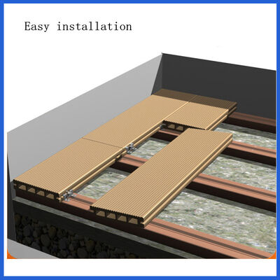 Decking composito in legno-plastica a coestrusione per pavimentazioni esterne impermeabili