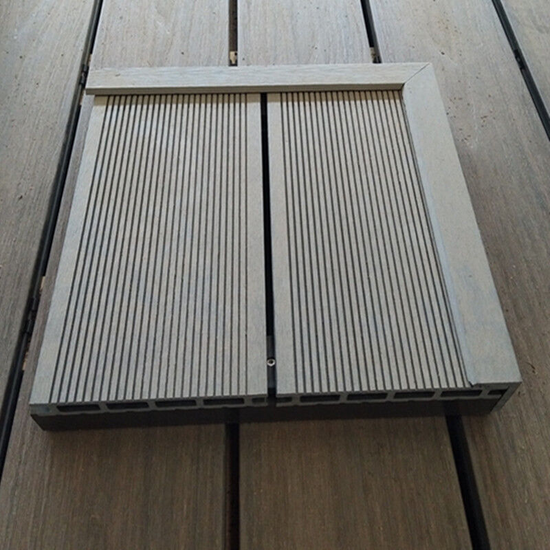 Moderna terrazza composita in WPC di alta qualità con superficie spazzolata antiscivolo per parchi all'aperto