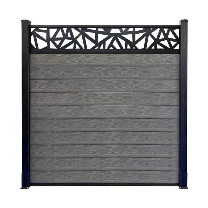 Pannelli di recinzione per giardino domestico in plastica composita in legno resistente Wpc meglio del recinto in PVC vinilico